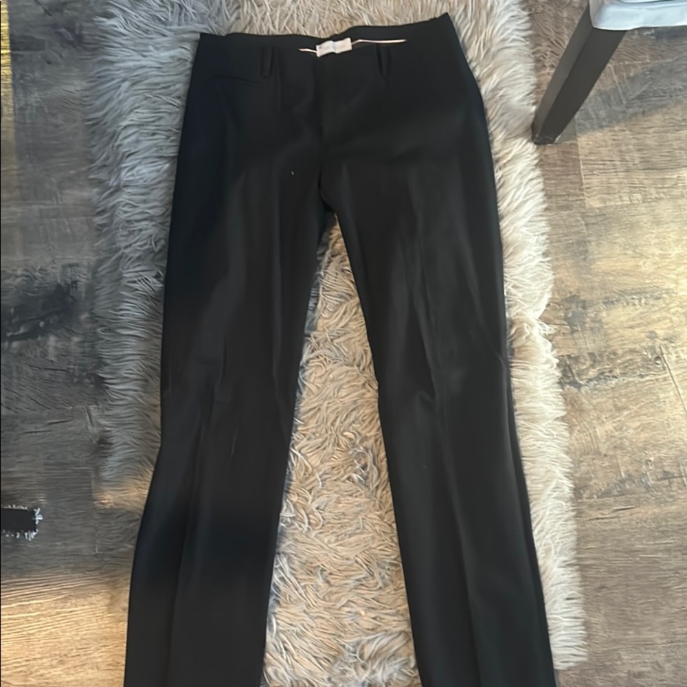 Black Dress Pants with Bow Accent